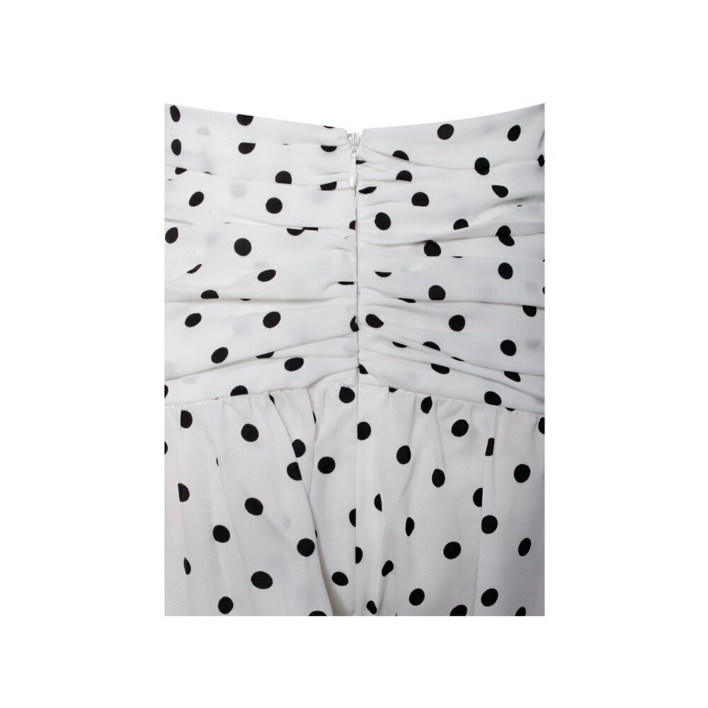 Oriana White Polka Dots Halter Jumpsuit - Picture 14 of 14